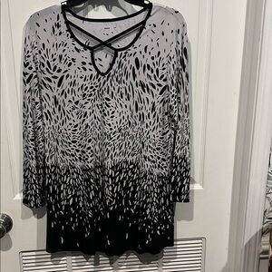 Stylish Black and Gray Women's Top